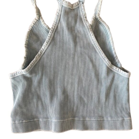 ☀️ Light Blue Fitted Crop Tank Top - Picture 3 of 3